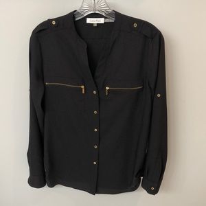 Calvin Klein button up blouse